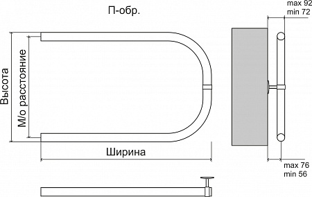 Эконом П-обр AISI 32х2 500х500 Полотенцесушитель  TERMINUS Улан-Удэ - фото 3