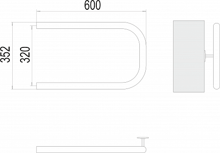 П-обр AISI 32х2 320х600 Полотенцесушитель  TERMINUS Улан-Удэ - фото 3