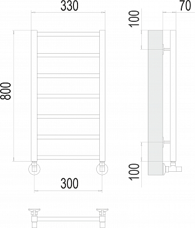 Контур П7 300х800 Полотенцесушитель  TERMINUS Улан-Удэ - фото 3