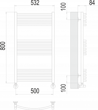 Классик П16 500х800 Полотенцесушитель  TERMINUS Улан-Удэ - фото 3