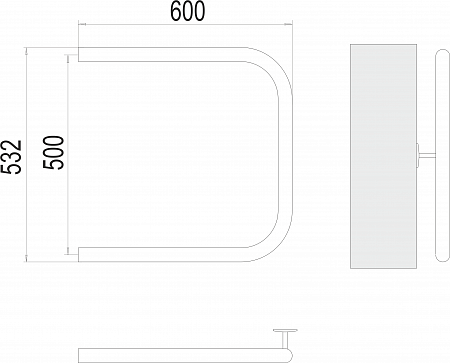 П-обр AISI 32х2 500х600 Полотенцесушитель  TERMINUS Улан-Удэ - фото 3