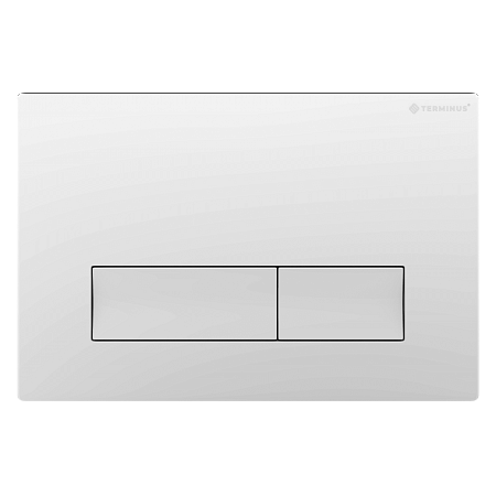 Клавиша смыва для инсталляции Terminus Classic кнопка прямоугольник цвет белый Улан-Удэ - фото 1