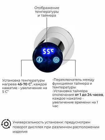 Рондо П2 350х760 электро Полотенцесушитель TERMINUS Нержавеющая сталь Улан-Удэ - фото 5