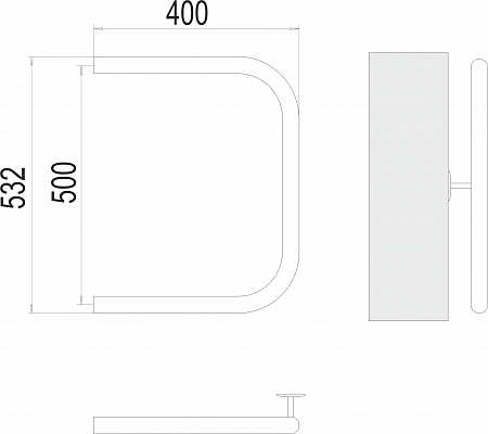 П-обр AISI 32х2 500х400 Полотенцесушитель  TERMINUS Улан-Удэ - фото 3